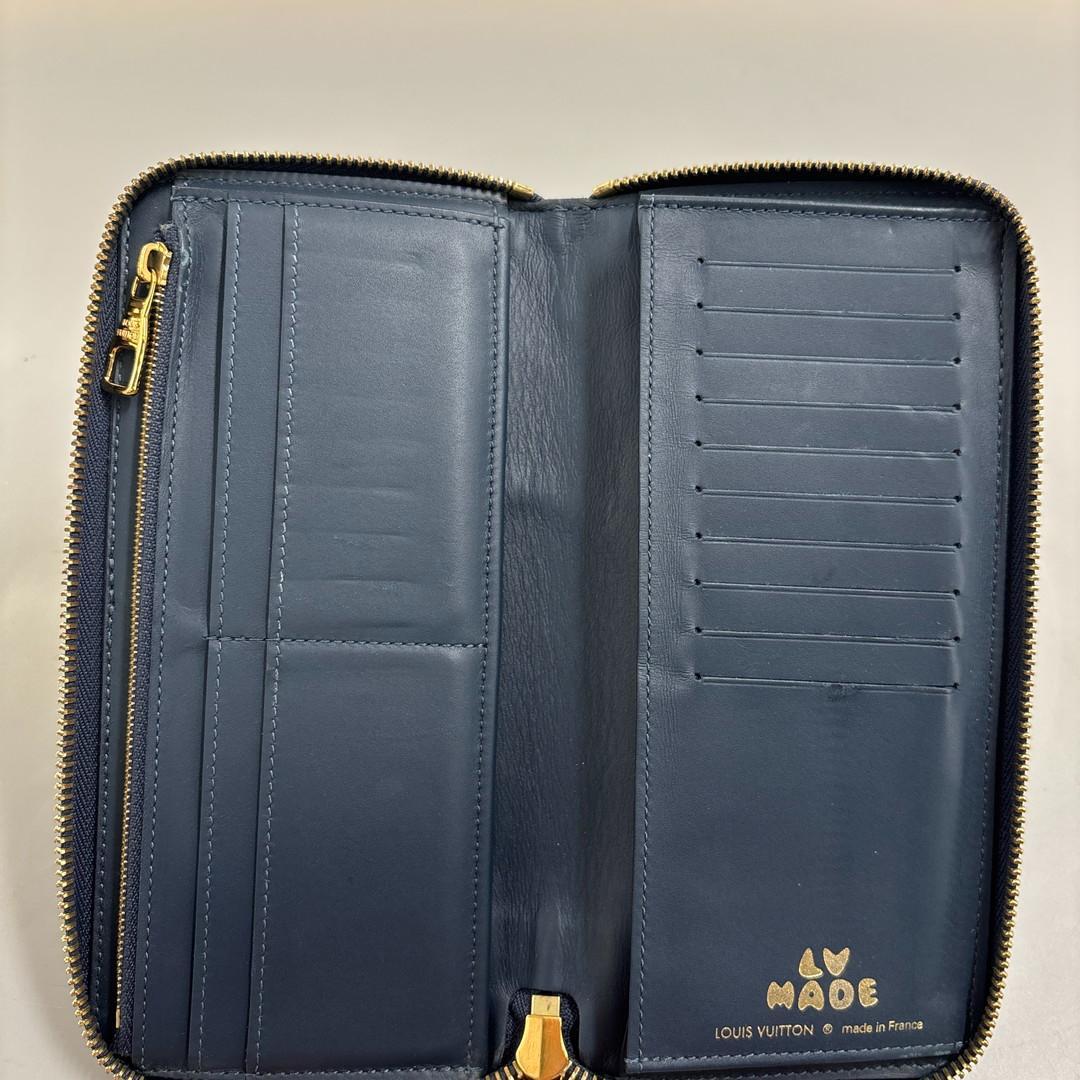 Ultra Louis Vuitton NIGO Collaboration Monogram Denim Zippy Wallet