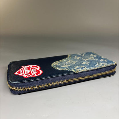 Ultra Louis Vuitton NIGO Collaboration Monogram Denim Zippy Wallet