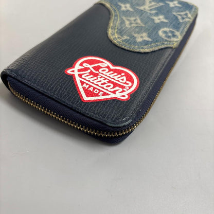 Ultra Louis Vuitton NIGO Collaboration Monogram Denim Zippy Wallet