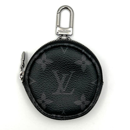 Louis Vuitton Monogram Eclipse Porte Cles Round Coin Case