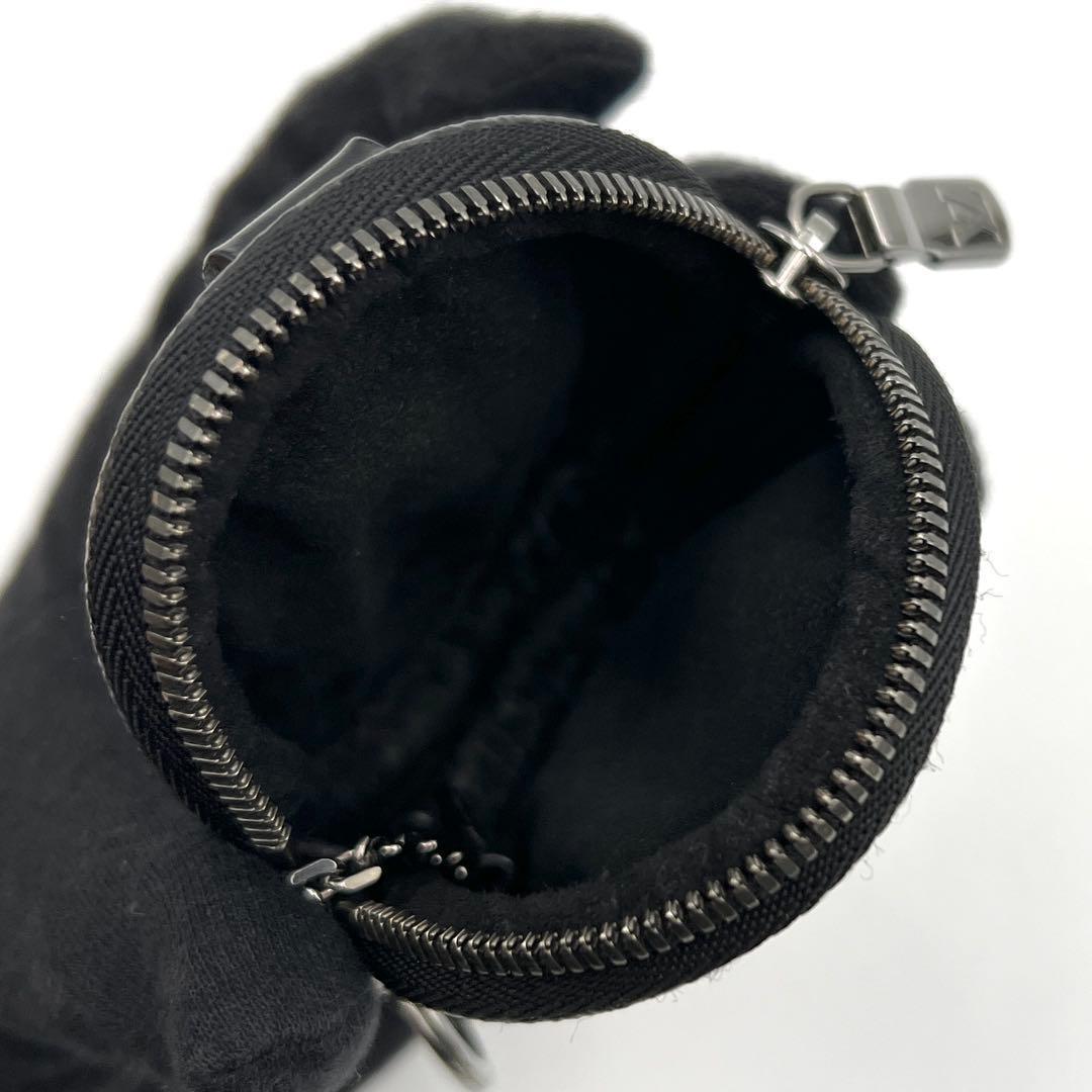 Louis Vuitton Monogram Eclipse Porte Cles Round Coin Case