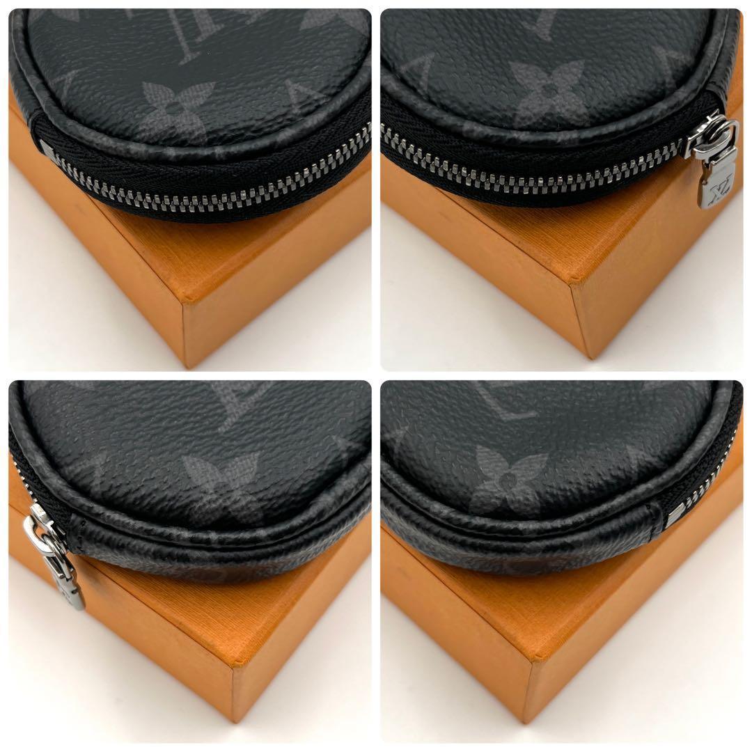 Louis Vuitton Monogram Eclipse Porte Cles Round Coin Case