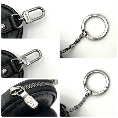 Louis Vuitton Monogram Eclipse Porte Cles Round Coin Case