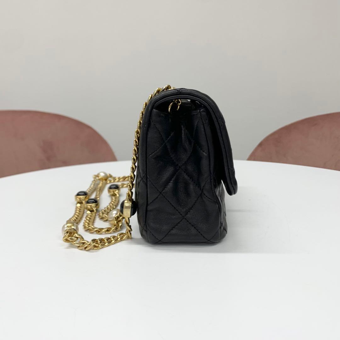 Chanel Quilted Lambskin Turnlock CC Logo Shoulder Bag — view 2