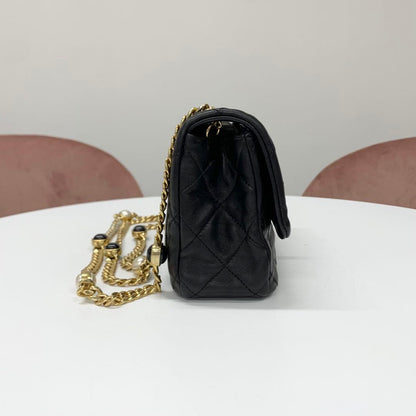 Chanel Quilted Lambskin Turnlock CC Logo Shoulder Bag — view 2
