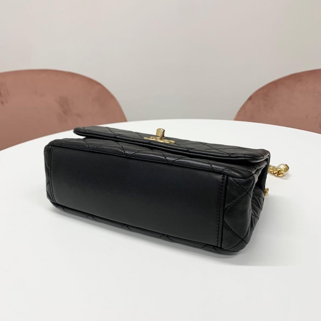 Chanel Quilted Lambskin Turnlock CC Logo Shoulder Bag — view 4
