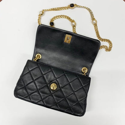 Chanel Quilted Lambskin Turnlock CC Logo Shoulder Bag — view 6