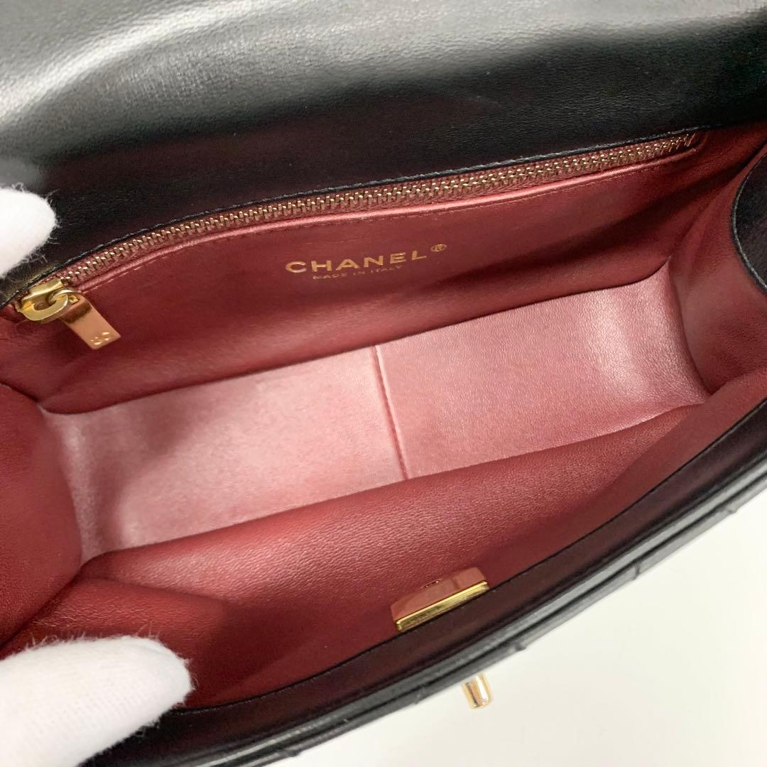 Chanel Quilted Lambskin Turnlock CC Logo Shoulder Bag — view 7
