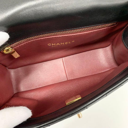 Chanel Quilted Lambskin Turnlock CC Logo Shoulder Bag — view 7