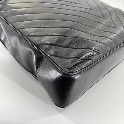 Chanel V-stitched Coco Charm Lambskin Black Tote Bag