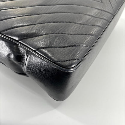Chanel V-stitched Coco Charm Lambskin Black Tote Bag