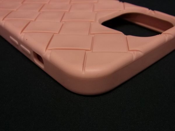 Bottega Veneta Intrecciato Rubber Phone Case For Phone 12 Pro Max In Pink