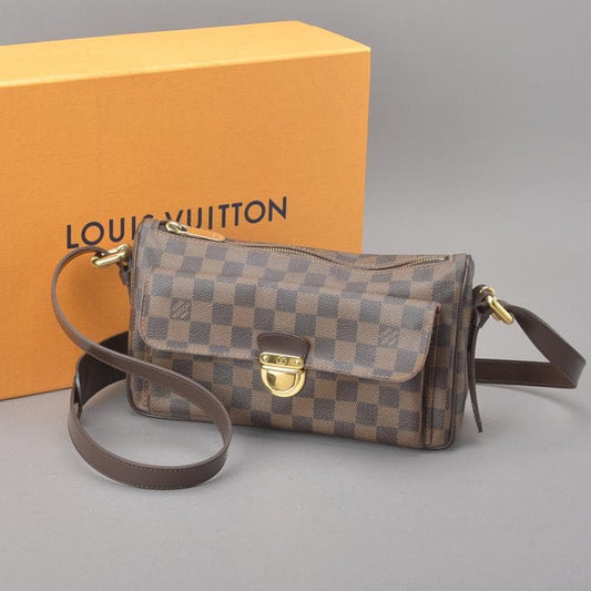 Louis Vuitton Ravello GM Shoulder Bag Damier Leather With Box Brown