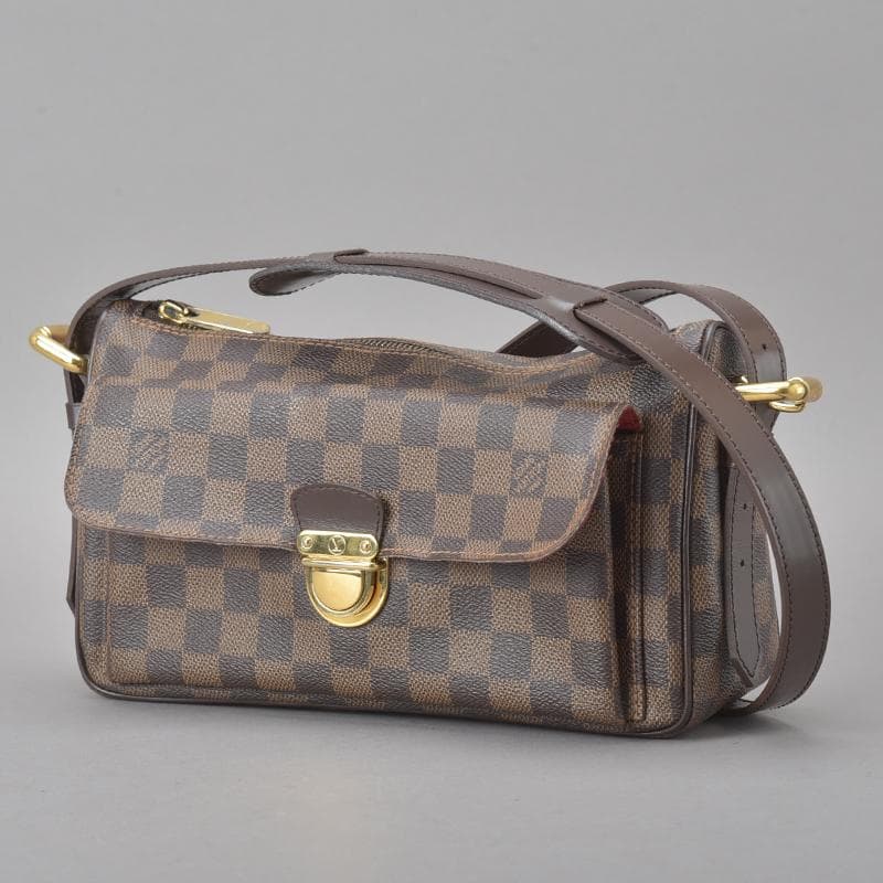 Louis Vuitton Ravello GM Shoulder Bag Damier Leather With Box Brown