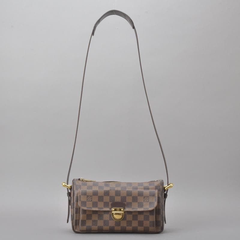Louis Vuitton Ravello GM Shoulder Bag Damier Leather With Box Brown