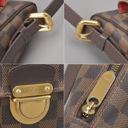 Louis Vuitton Ravello GM Shoulder Bag Damier Leather With Box Brown