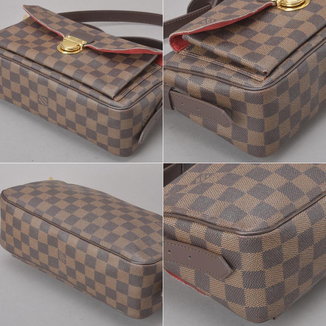 Louis Vuitton Ravello GM Shoulder Bag Damier Leather With Box Brown