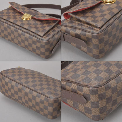 Louis Vuitton Ravello GM Shoulder Bag Damier Leather With Box Brown
