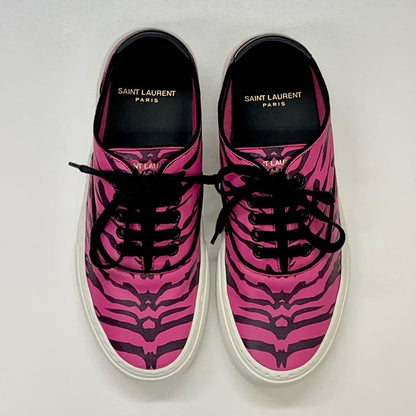 Saint Laurent Leather Zebra Sneakers Pink — view 2