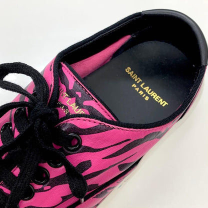 Saint Laurent Leather Zebra Sneakers Pink — view 7