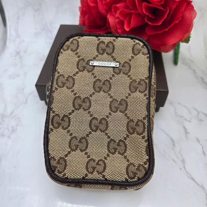 Gucci GG Canvas Cigarette Case Brown