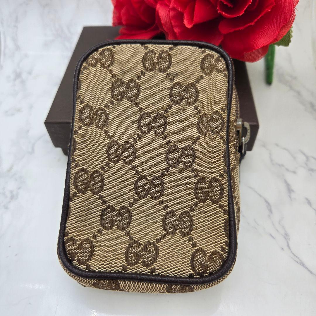 Gucci GG Canvas Cigarette Case Brown — view 2