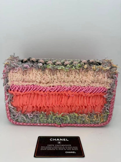 Chanel Multicolor Tweed Braided Flap Bag — view 2