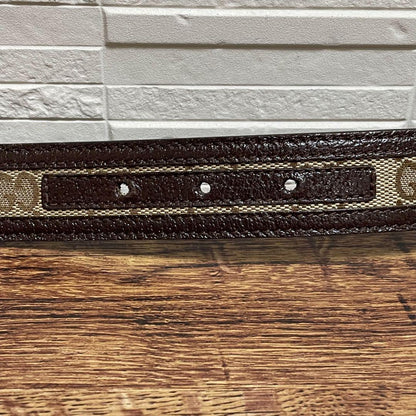 Gucci GG Interlocking G Buckle Belt Canvas Leather — view 8
