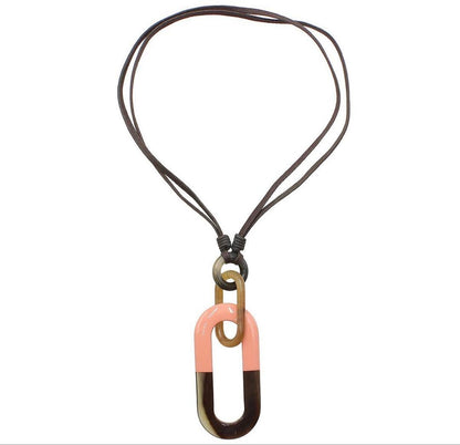 Hermes Buffalo Horn Lacquer Necklace — view 2