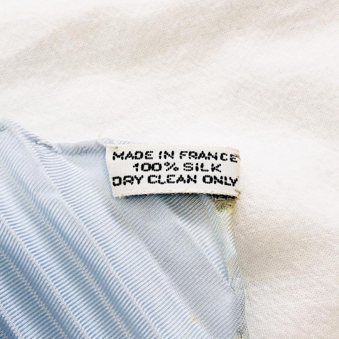 Hermes Carrée Plissé de-Capitulated Pleated Scarf with Tags Light Blue