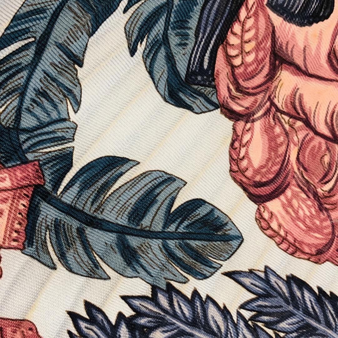 Hermes Carrée Plissé de-Capitulated Pleated Scarf with Tags Light Blue