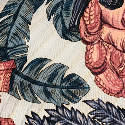 Hermes Carrée Plissé de-Capitulated Pleated Scarf with Tags Light Blue