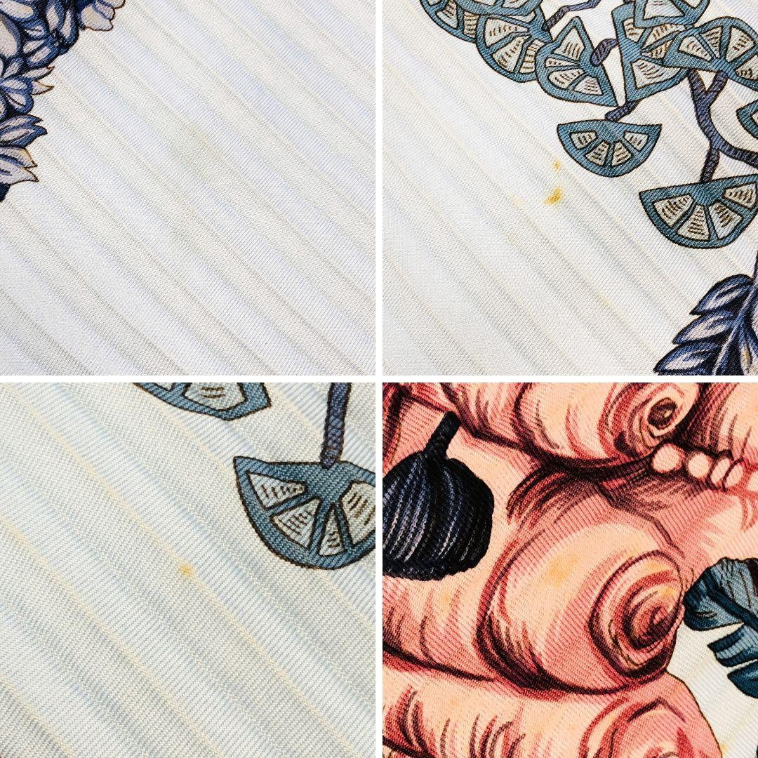 Hermes Carrée Plissé de-Capitulated Pleated Scarf with Tags Light Blue