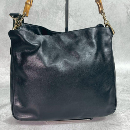 Gucci Shoulder Bag 2-Way Bamboo Black Leather — view 2