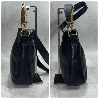 Gucci Shoulder Bag 2-Way Bamboo Black Leather — view 7