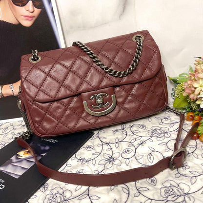 Chanel Double Flap Quilted Fringe