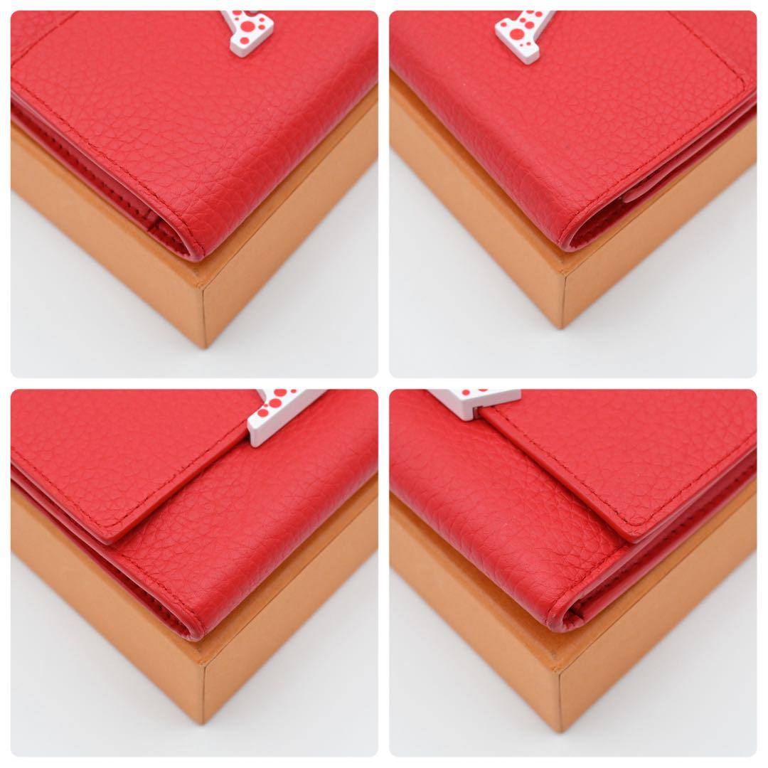 Louis Vuitton Capucines Compact Folded Wallet Yayoi Kusama Collaboration Red — view 7