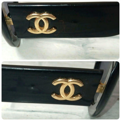 Chanel Sunglasses CC Logo Black Gold Round Eyewear — view 3