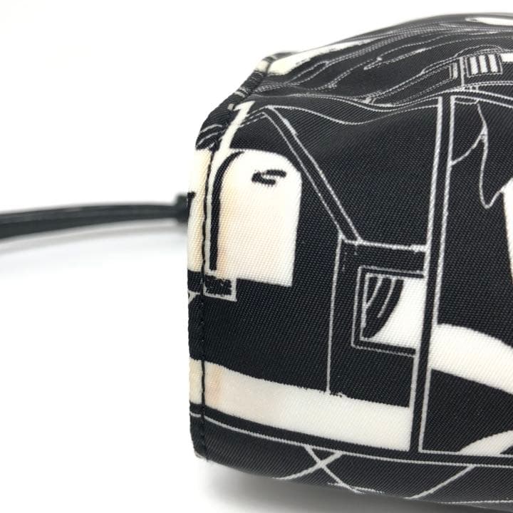 Prada Clutch Bag Pouch Comic Pattern Black And White Monotone