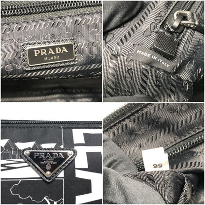 Prada Clutch Bag Pouch Comic Pattern Black And White Monotone