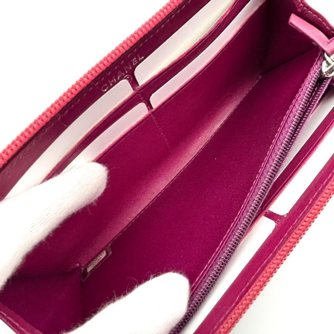 Chanel Wallet Camellia Embossed Zip Around — view 5