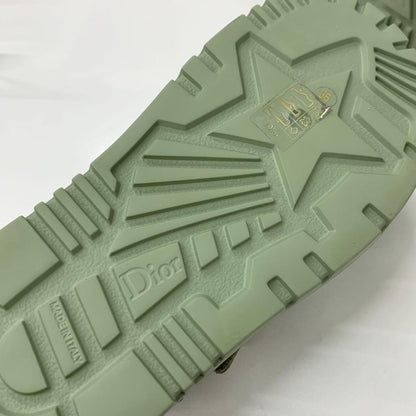 Unused Christian Dioract Leather Logo Sandals Green