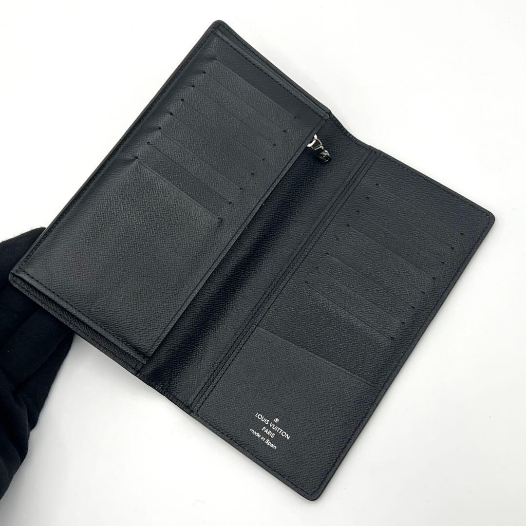 Louis Vuitton Epi Portefeuille Brazza Wallet Black Business — view 3