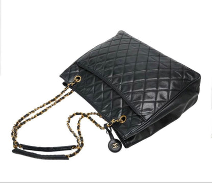 Chanel Quilted Chain Tote Shoulder — view 8