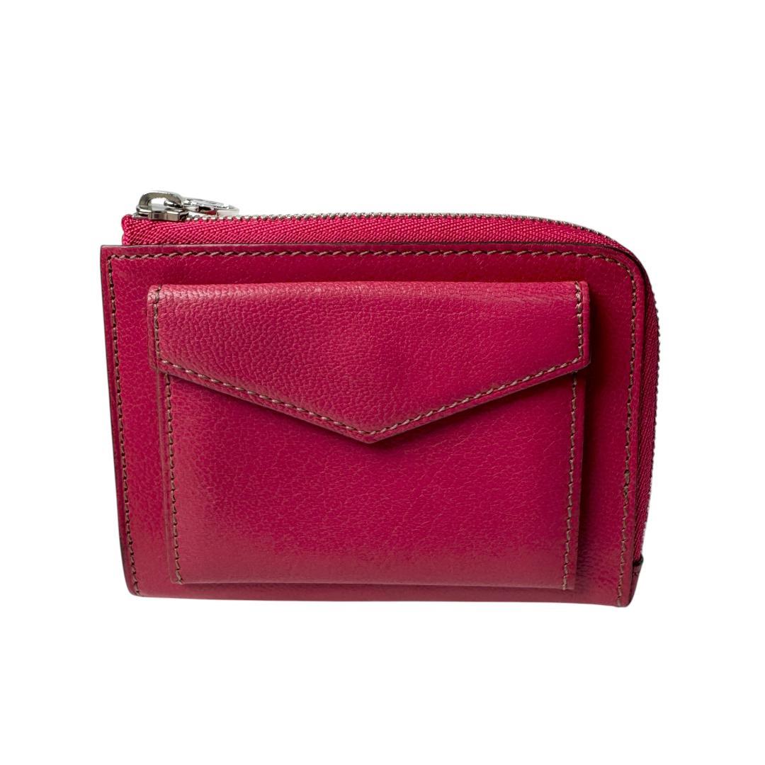Cartier Card Case Coin Fuchsia Pink Leather — view 3