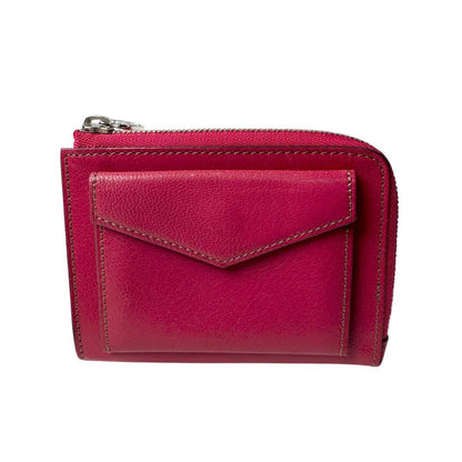 Cartier Card Case Coin Fuchsia Pink Leather — view 3