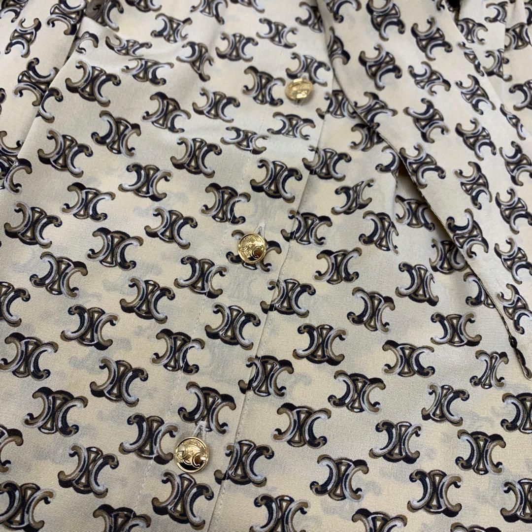 Celine Bowtie Dress Triomphe Silk Eddie Era Beige