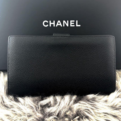 Chanel Wallet Coco Stitch Caviar Leather Kiss Lock — view 2