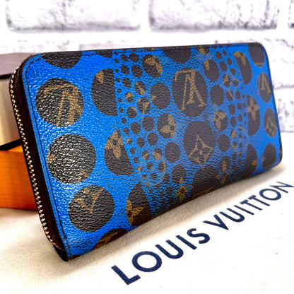 Louis Vuitton Yayoi Kusama Pumpkin Dot Monogram Zippy Wallet Blue — view 2
