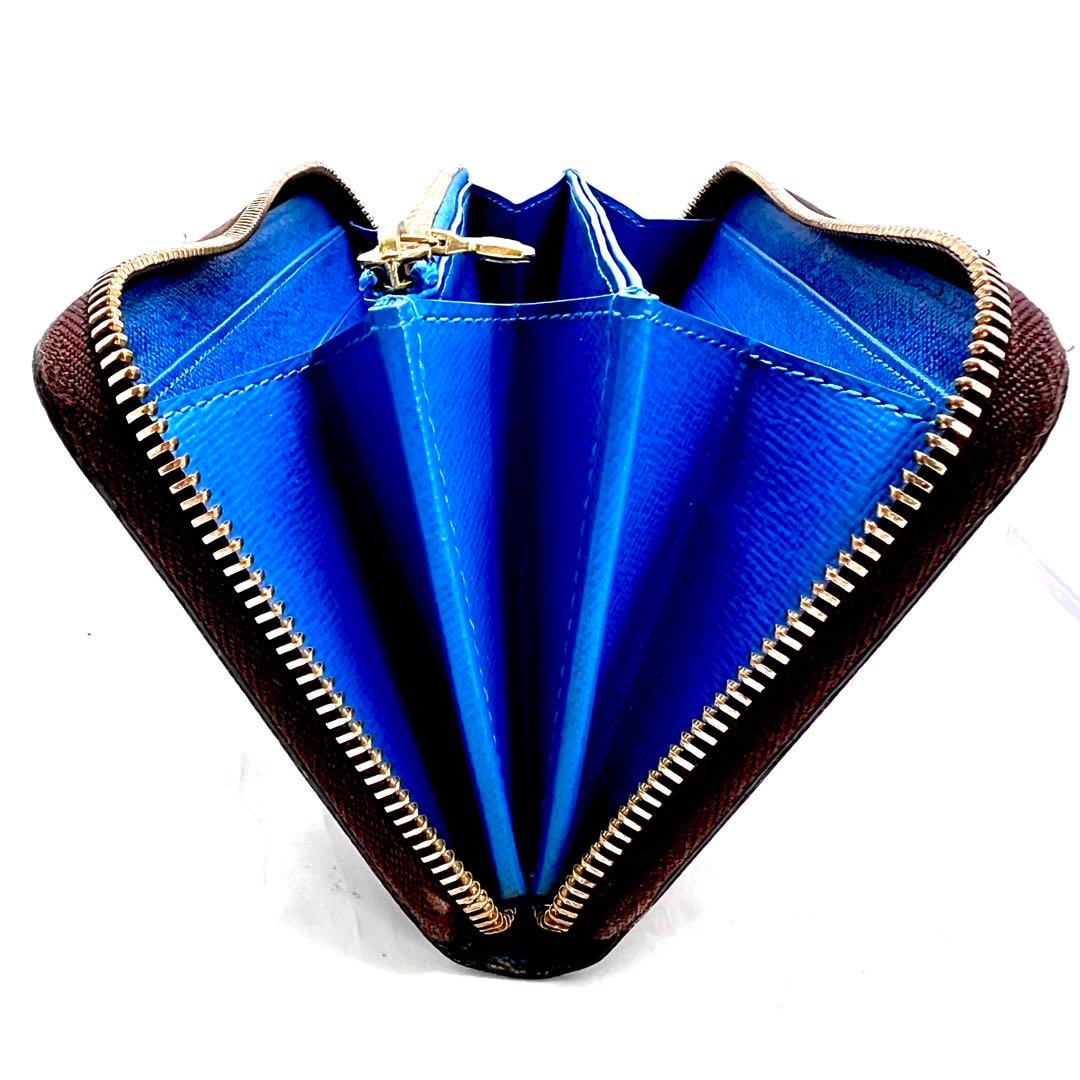 Louis Vuitton Yayoi Kusama Pumpkin Dot Monogram Zippy Wallet Blue — view 4